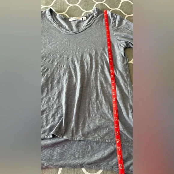 WILT Made in USA Heather Gray Scoop Neck 3/4 Sleeve 100% Cotton Top - Picture 9 of 10